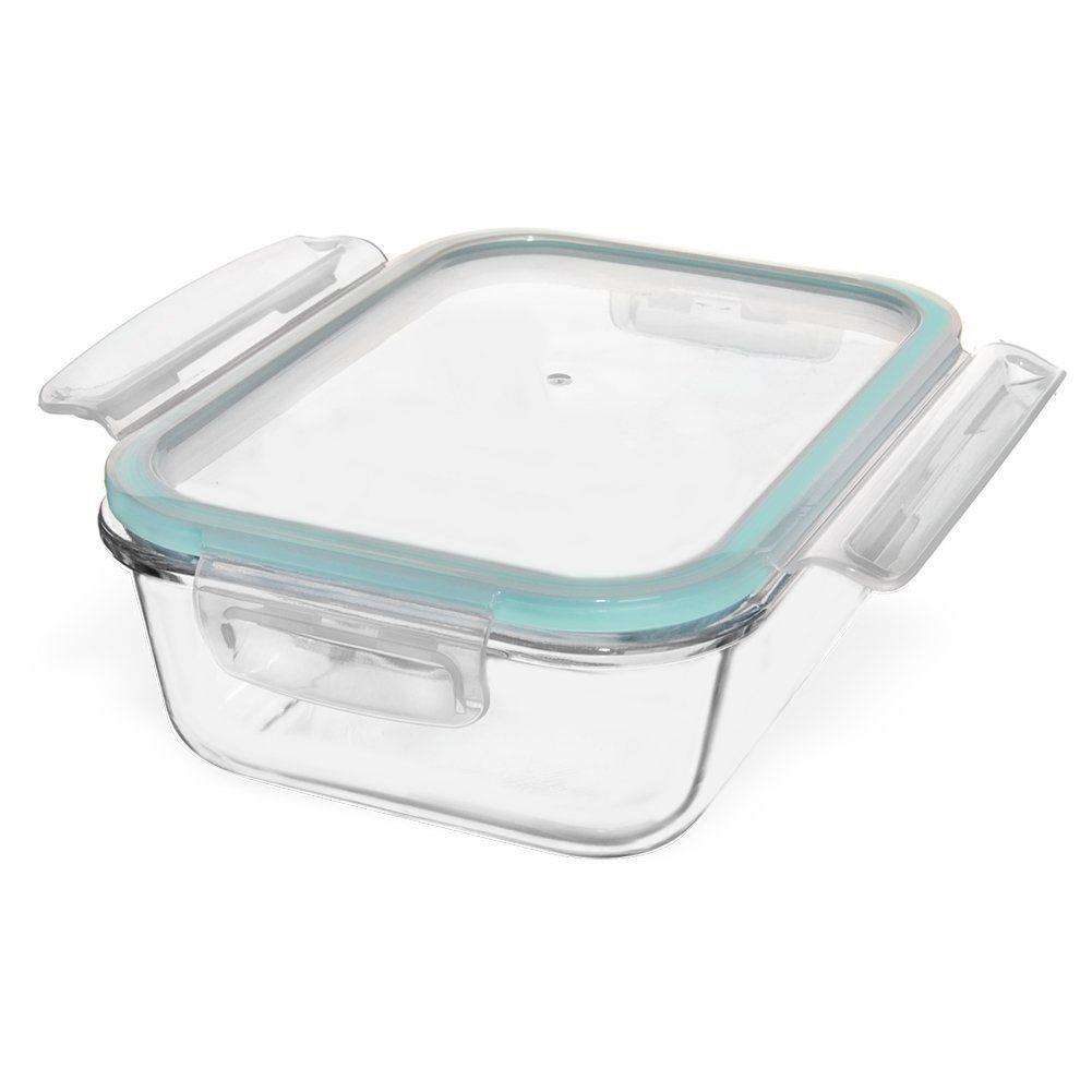 Caserola ermatica cu capac, Orion, Sticla, Transparent, 20x15 cm